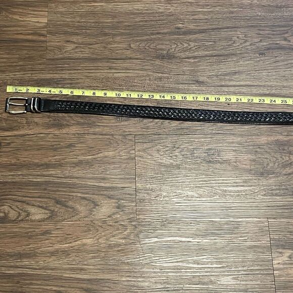 TORINO Ringmark Lizard Men’s Leather Belt
Woven Black With Silver Buckle 36 - Picture 11 of 13